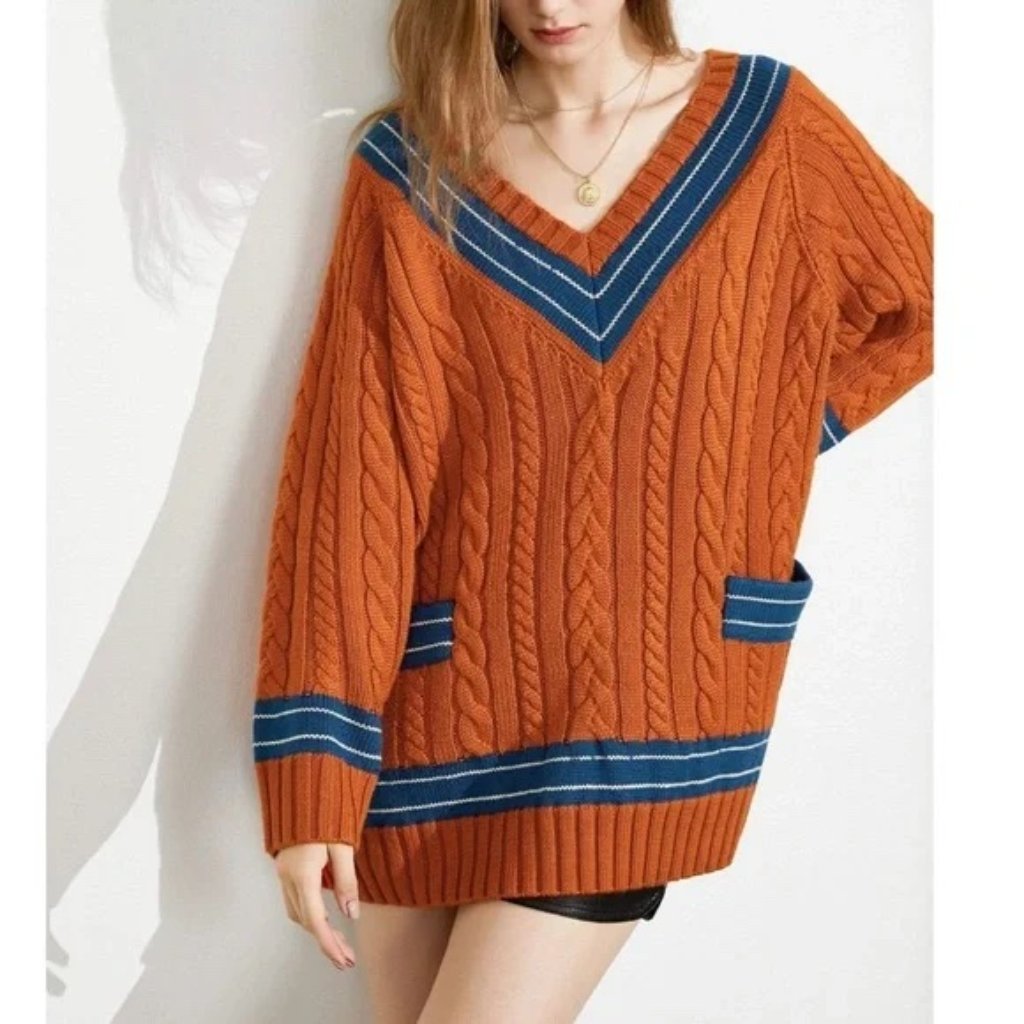 J.Ing Ollie Colorblock Cable Knit Sweater — image 2 of 8